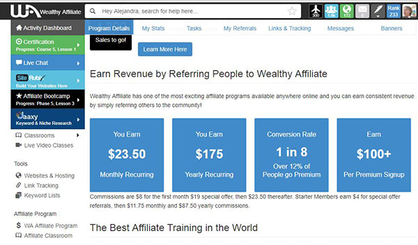 how to make money wealthy affiliate