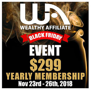 Wealthy Affiliate black Friday