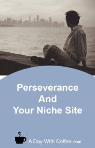 Perseverance And Your Niche Site - Man Looking At City